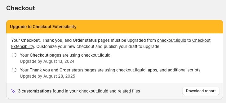 upgrade to checkout extensibility august 2024